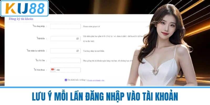 Lưu ý mỗi lần đăng nhập vào tài khoản